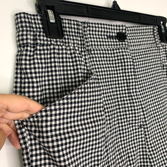 URBAN OUTFITTERS Black and White Gingham Mom Pants Sz SP - Picture 4 of 11